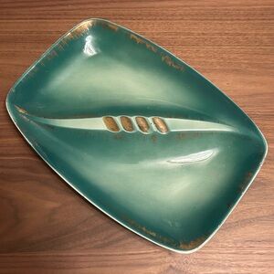 Mid-Century Modern Green Atomic
 Gold Accent Japan
